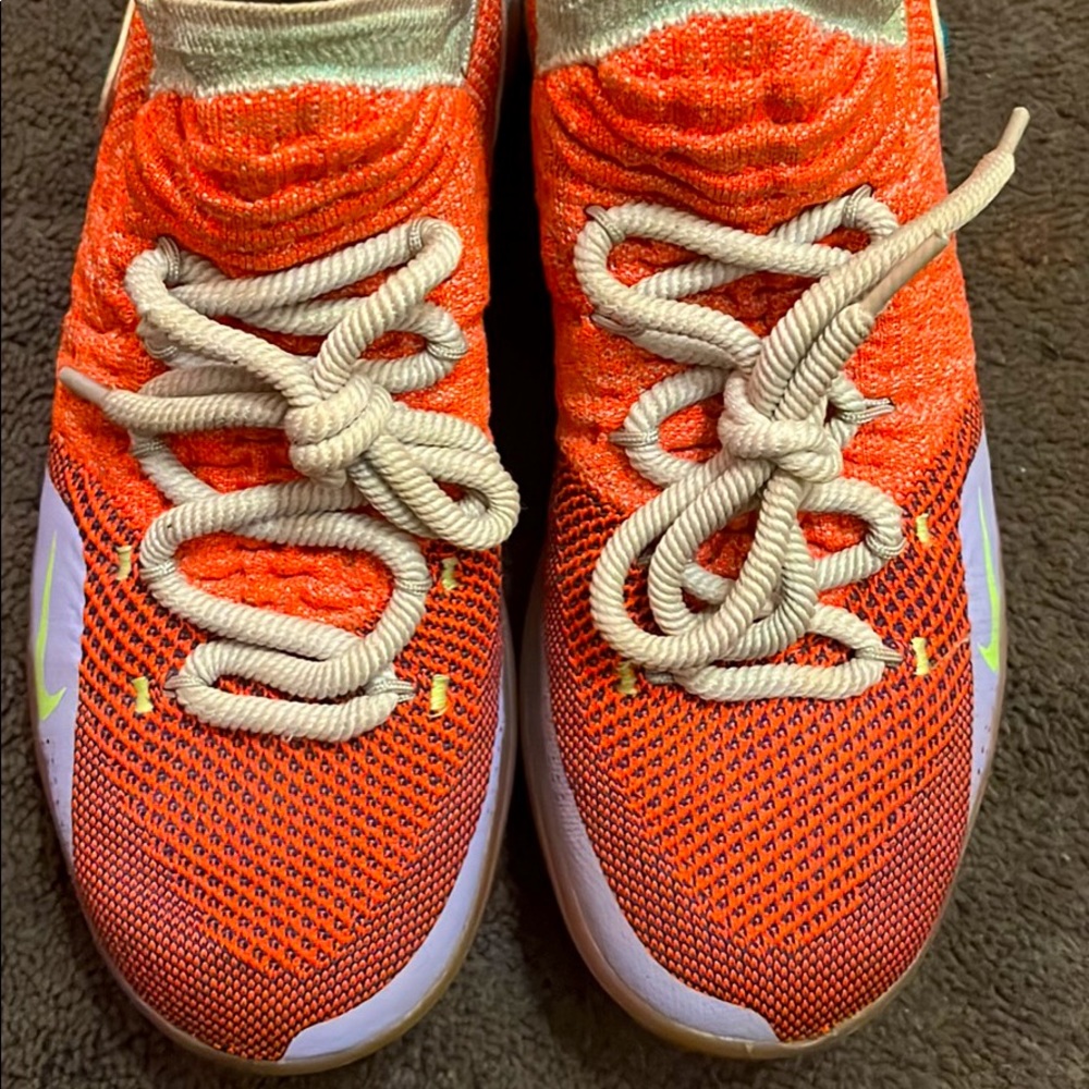 Nike Zoom, KD11 EYBL Peach Jam Men's,size 7, Hot Punch Lime Blast, worn 2 times